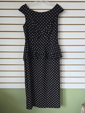 Stop Staring Polka Dot Peplum Dress XL